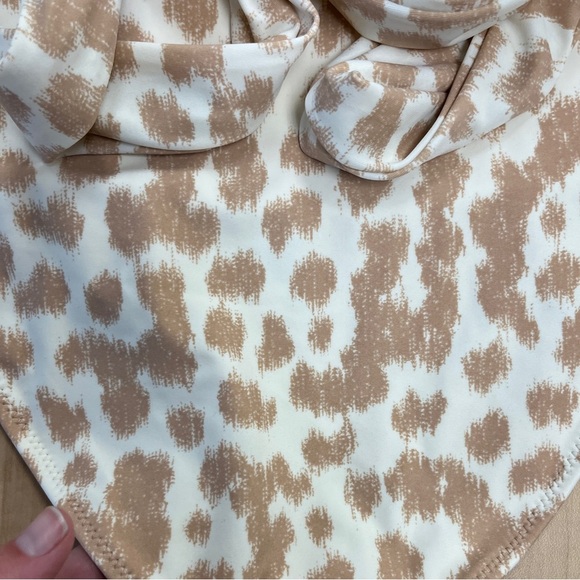 NWT Aerie Leopard LONG Full Coverage Wrap Top One Piece Swimsuit Sz M Long - Picture 9 of 14